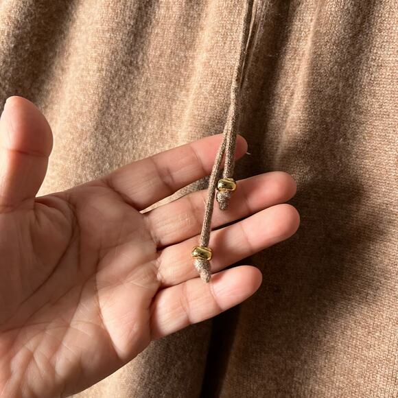 St. John 100% Cashmere Pull On Pants Size Medium Wide Leg Soft Comfortable Brown - Picture 5 of 7